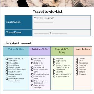 Travel To-Do-List