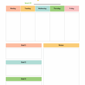Simple designed Weekly planner