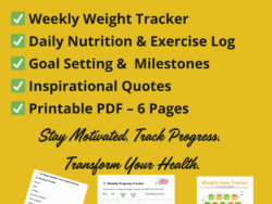 25-Week Weight Loss Digital Planner (Printable PDF) – Fitness Tracker, Meal Log & Motivational Journal